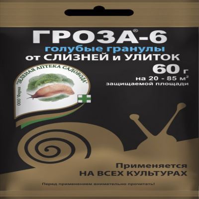 ГРОЗА-6 от слизней и улиток, 60 г (ЗАС) (Лучшая цена)