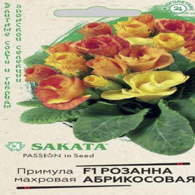 Примула махровая Розанна абрикосовая F1, 4 шт семян (Лучшая цена)