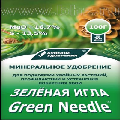 Водорастворимое удобрение "Зеленая игла" (порошок), 100 г (Лучшая цена)